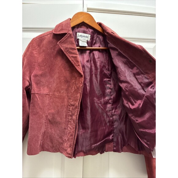 VTG Bagatelle Women Leather  Jacket, Raw Crop, Size M, Red Cranberry, 24-0218-8 - Picture 1 of 16